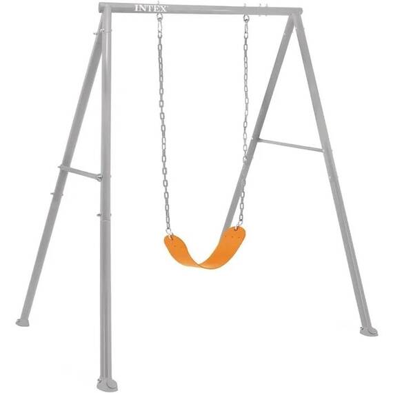 ​Leagan copii 2 in 1, cu scaun interschimbabil, structura metalica, rezistent la coroziune, sistem de ancorare, gri, 170 x 235 x 200 cm - - Roveli