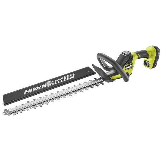 ​Foarfeca electrica pentru tuns gard viu Ryobi, lama din otel, 45 cm, cu acumulator 2 Ah, 18 V - - Roveli