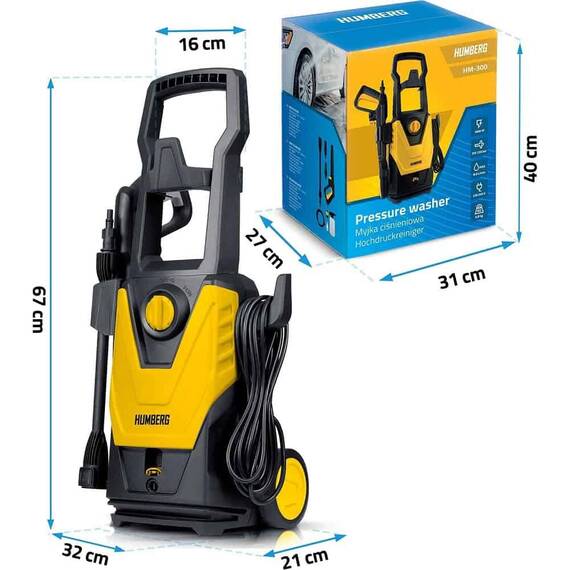 ​Aparat de spalat cu presiune, lance cu functie StopAndSafe ,tehnologia TurboStream, recipient de detergent reglabil, 450 ml, filtrul de apa, temperatura maxima a apei 60°C, 230 bar, 1800 W - 10- Roveli
