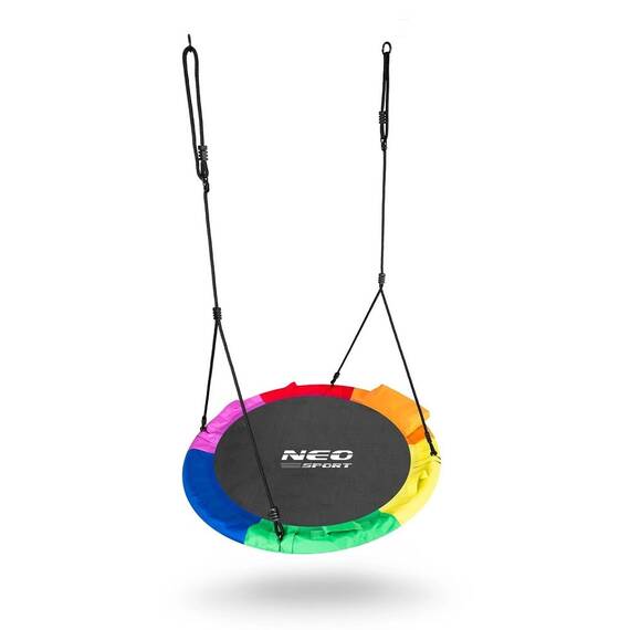​Leagan cuib , cadru otel, poliester Oxford 600D, forma rotunda, cu perna confortabila, greutate maxima 150 kg, 95cm, multicolor - 3- Roveli