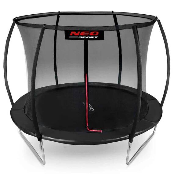 ​Trambulina de gradina , stalpi metalici profilati, scara metalica, sarcina maxima 150 kg, plasa de siguranta interna, 312 cm, neagra - 3- Roveli