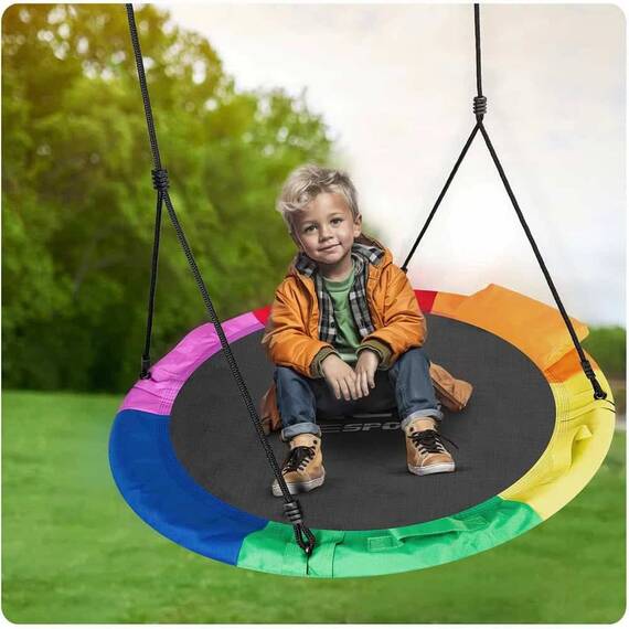 ​Leagan cuib , cadru otel, poliester Oxford 600D, forma rotunda, cu perna confortabila, greutate maxima 150 kg, 120 cm, multicolor - 6- Roveli