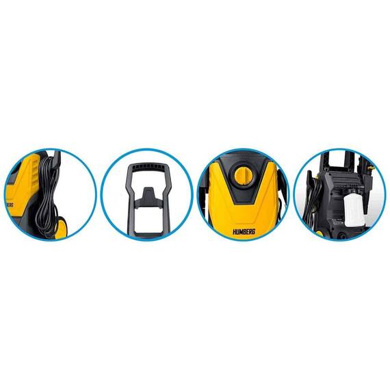 ​Aparat de spalat cu presiune, lance cu functie StopAndSafe ,tehnologia TurboStream, recipient de detergent reglabil, 450 ml, filtrul de apa, temperatura maxima a apei 60°C, 230 bar, 1800 W - 7- Roveli