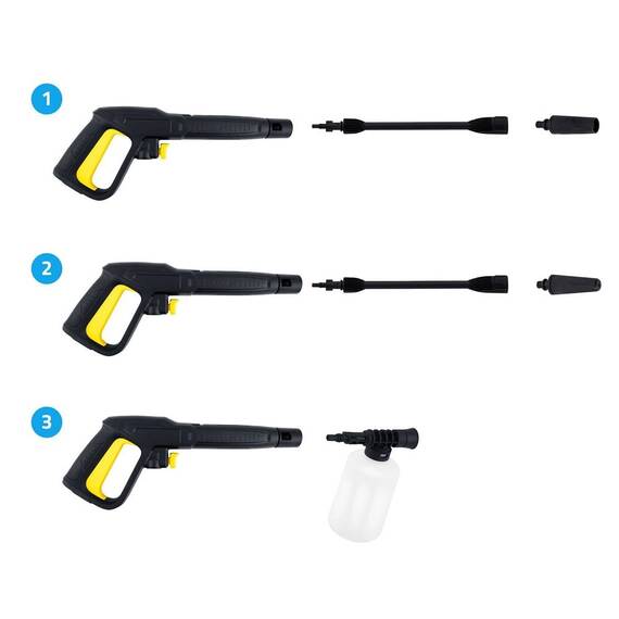 ​Aparat de spalat cu presiune, lance cu functie StopAndSafe ,tehnologia TurboStream, recipient de detergent reglabil, 450 ml, filtrul de apa, temperatura maxima a apei 60°C, 230 bar, 1800 W - 8- Roveli