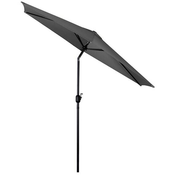 Umbrela de gradina pliabila, material durabil, poliester 160 g/m2, reglabila, 6 segmente, diametru 300 cm, grafit - 10- Roveli