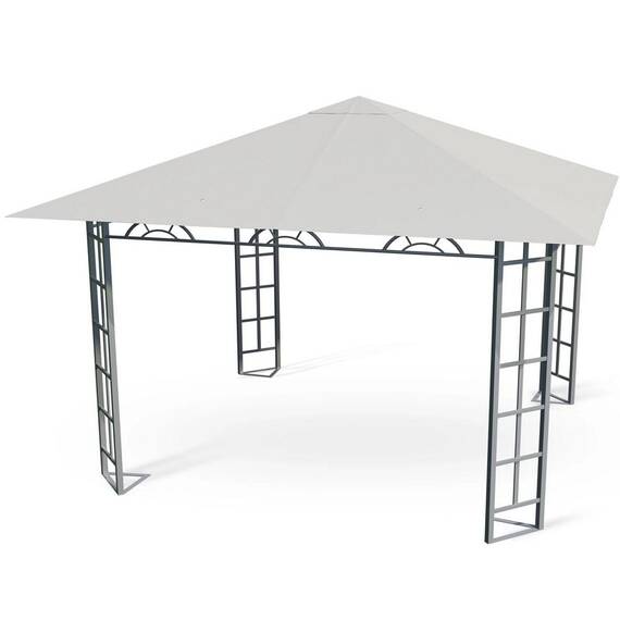 Pavilion de gradina, constructie durabila, profil de otel rezistente, cu acoperis, 300 x 300 cm, bej - - Roveli