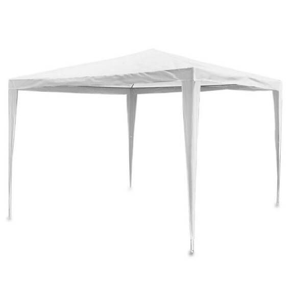 ​Pavilion de gradina, constructie durabila, material PE, rezistent la razele UV si ploaie, 4 pereti, 300 x 300 cm, alb - 2- Roveli