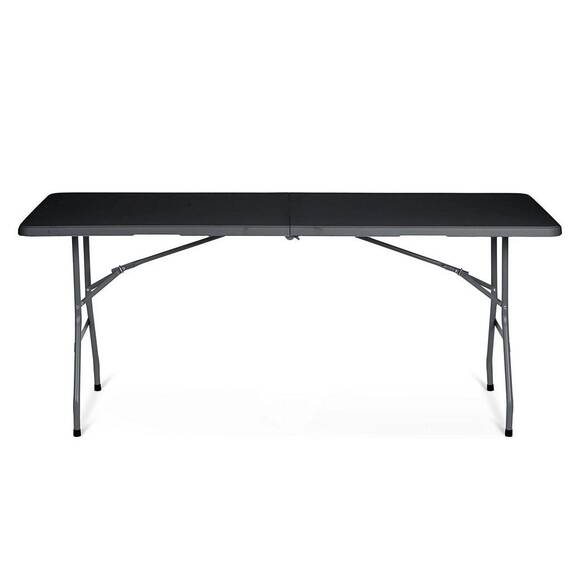 ​Masa de gradina pliabila, cadru durabil din otel, material PE si rezistent la UV, cu maner, 180 x 74 x 74 cm, negru - 2- Roveli