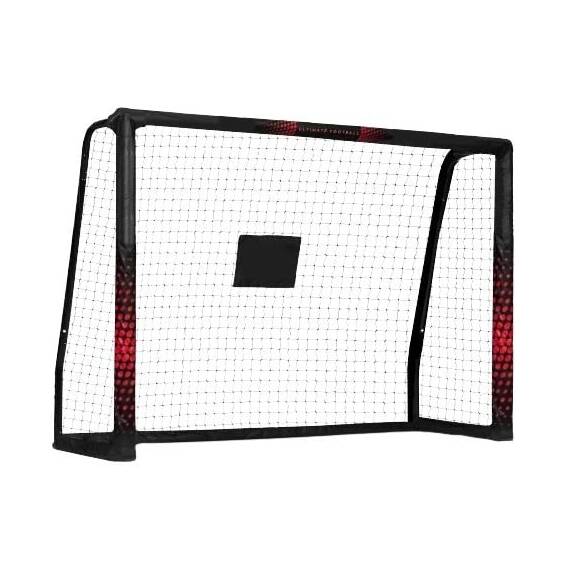 ​Poarta de fotbal pentru copii, cadru stabil din otel, plasa din material rezistent, sprijina dezvoltarea fizica a copiilor, 180 x 120 x 60 cm, negru si rosu - 2- Roveli