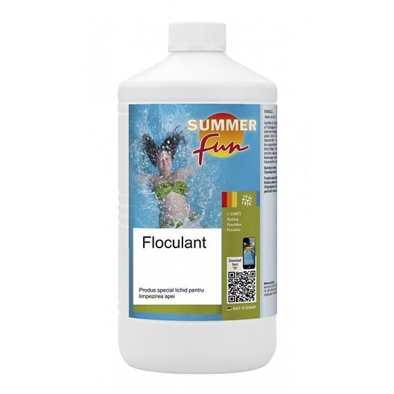 ​Floculant lichid pentru limpezirea apei din piscina, Summer Fun, 1L - - Roveli
