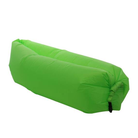 ​Saltea gonflabila, confectionata din poliester, pentru camping, 1 persoana, 260 x 70 cm, verde - - Roveli