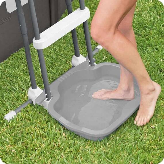 ​Curatator de picioare pentru piscina Intex, se conecteaza la scarile Intex, antiderapant, 56 x 49 x 9 cm, gri - 2- Roveli