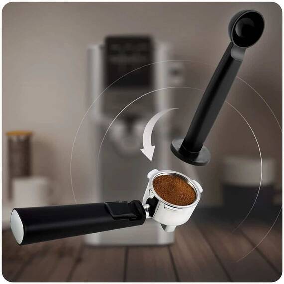 ​Espressor cu piston Berdsen, cafea macinata, presiune de 20 bar, ecran tactil, functie espresso rece, termometru incorporat, spumator de lapte, 220-240V, 1350 W, argintiu - 3- Roveli