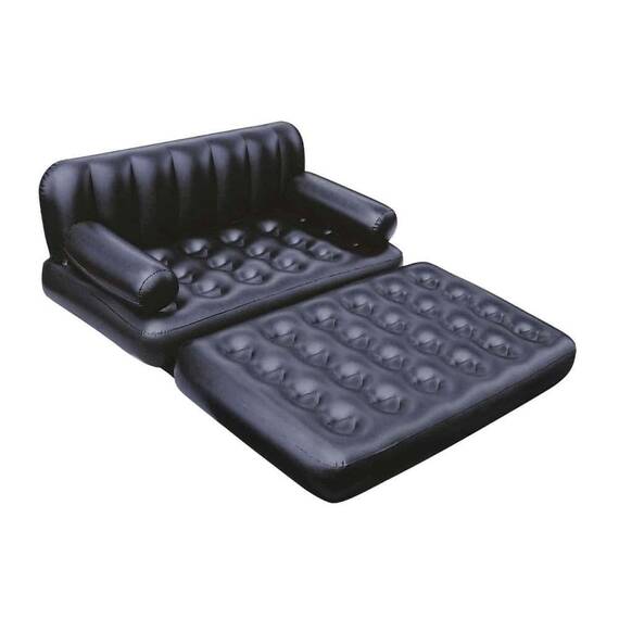 ​Canapea gonflabila Bestway, multifunctionala, 5-in-1, include pompa de aer, geanta de voiaj si banda de reparatii, pentru camping, 2 persoane, 188 x 152 x 64 cm - 3- Roveli