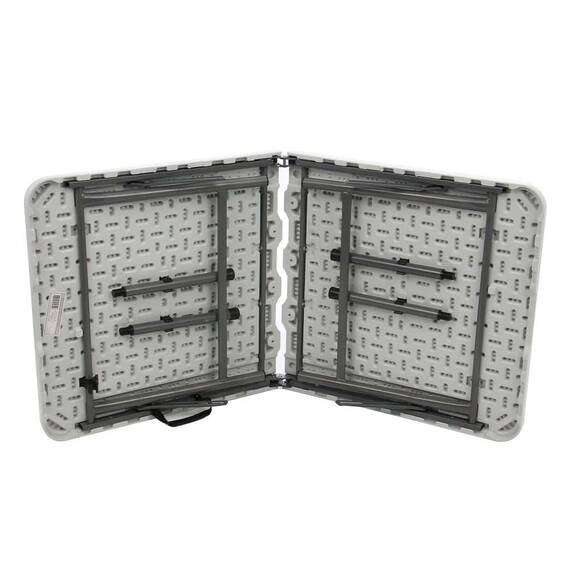 ​Masa plianta DacEnergy©, fabricat din metal si plastic, dreptunghiulara, pentru 6 persoane, 122 x 61 x 74 cm, alba - 3- Roveli