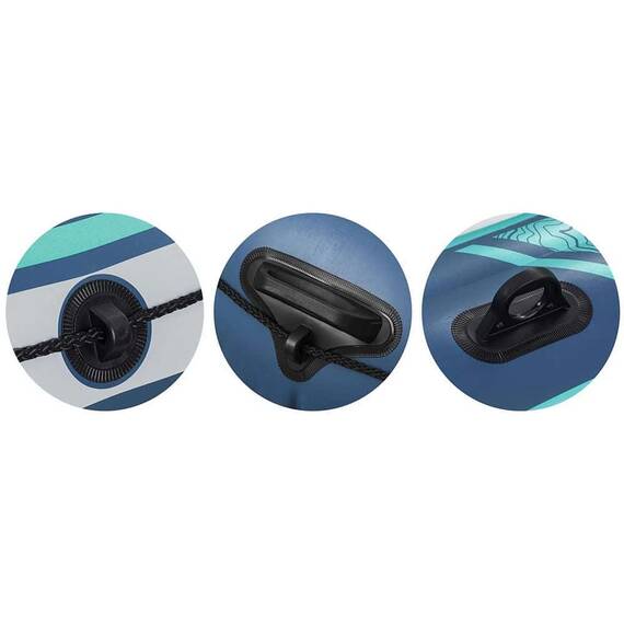 ​Barca gonflabila Bestway, 3 camere de aer, 2 adulti, 2 vasle din plastic, sarcina maxima 250 kg, pompa cu piston inclusa, 232 x 118 cm, albastra - 4- Roveli