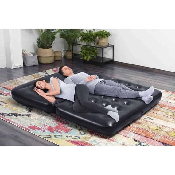 ​Canapea gonflabila Bestway, multifunctionala, 5-in-1, include pompa de aer, geanta de voiaj si banda de reparatii, pentru camping, 2 persoane, 188 x 152 x 64 cm - 4- Roveli