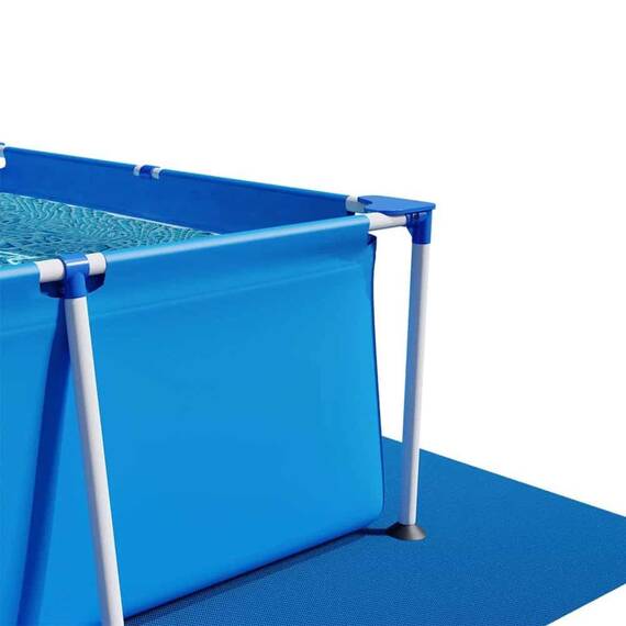 ​Piscina cu cadru, realizata din material PVC durabil cu 3 straturi, capacitate 2282 l, dreptunghiulara, pompa de filtru, prelata si covoras, minge de plaja, 260 x 160 x 65 cm, albastra - 4- Roveli