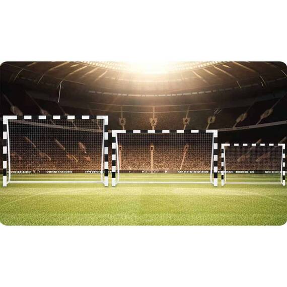 ​Poarta de fotbal pentru copii, cadru stabil, din otel de inalta calitate, plasa de polietilena, asamblare usoara, usor de mutat, alb si negru, 300 x 160 x 90 cm - 5- Roveli