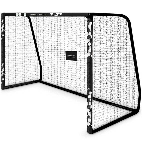 ​Poarta de fotbal Neo Sport, cadru stabil, din otel, plasa de polietilena, 300 x 200 x 120 cm, negru si alb - 5- Roveli