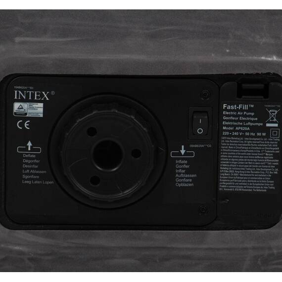 ​Saltea gonflabila Intex, confectionata din vinil si poliester, tehnologia Fiber-Tech, pompa electrica, 220 V CA, 203 x 152 x 46 cm, gri - 5- Roveli