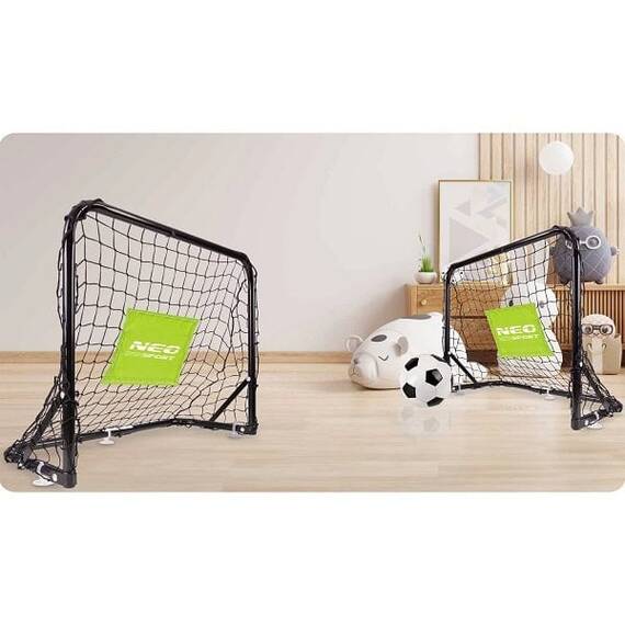 ​Set 2 porti de fotbal pentru copii , constructie puternica, 6 ancora de montare, 3 ventuze pentru suprafete plane, o minge, o pompa, 60 x 45 x 25 cm - 6- Roveli