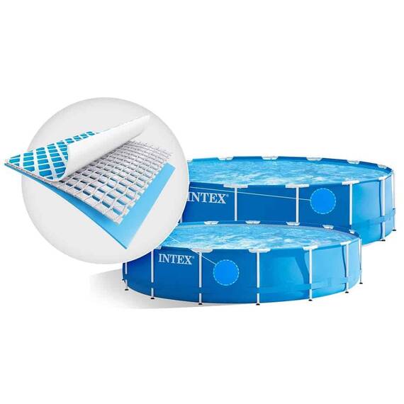 ​Piscina cu cadru, material PVC durabil cu 3 straturi, usor de asamblat, forma rotunda, prelata, capacitate 6503 l, 366 x 76 cm, albastra - 6- Roveli