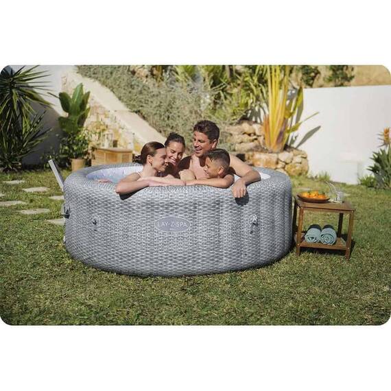 ​Piscina gonflabila, jacuzzi, Lay-Z Bali, pompa de filtrare incorporata, filtru pompa tip VI, prelata, 6 persoane, apa incalzita la 40°, sistem AirJet™, panou de control, aplicatie, 980 litri, 196 x 71 cm - 6- Roveli