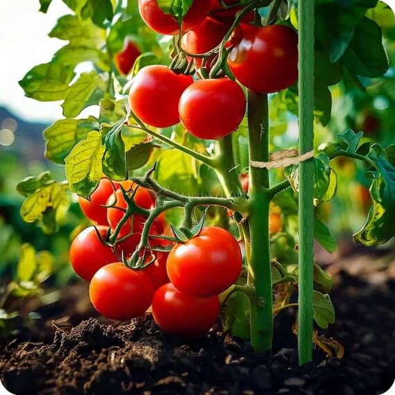 ​Set suport pentru plante, miezul de otel, invelisul din PE, inaltimea 120 cm, cu margini care faciliteaza atasarea unei sfori, 10 bucati, verde - 6- Roveli