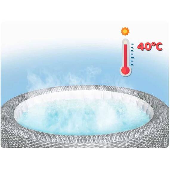 ​Piscina gonflabila, jacuzzi, Lay-Z Bali, pompa de filtrare incorporata, filtru pompa tip VI, prelata, 6 persoane, apa incalzita la 40°, sistem AirJet™, panou de control, aplicatie, 980 litri, 196 x 71 cm - 7- Roveli