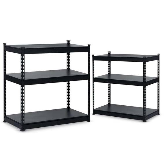 ​Raft metalic, realizat din placi MDF, profile metalice zincate, margini rotunjite, 5 rafturi, sarcina totala maxima 1325 kg, 183 x 90 x 45 cm, negru - 7- Roveli