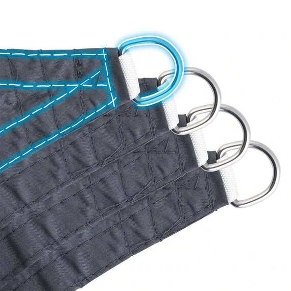 Panza parasolar, pentru terasa, balcon, gradina, material PE tesut dens de 180 g/m², rezistent la apa, cu 4 snururi de prindere, forma dreptunghiulara, 400 x 300 cm, gri - 4- Roveli