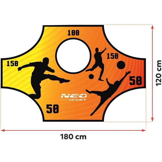Covoras tinta pentru poarta de fotbal cu puncte, cu imprimare de inalta calitate, cu elemente de prindere incluse, 180 x 120 cm, portocaliu - 7- Roveli