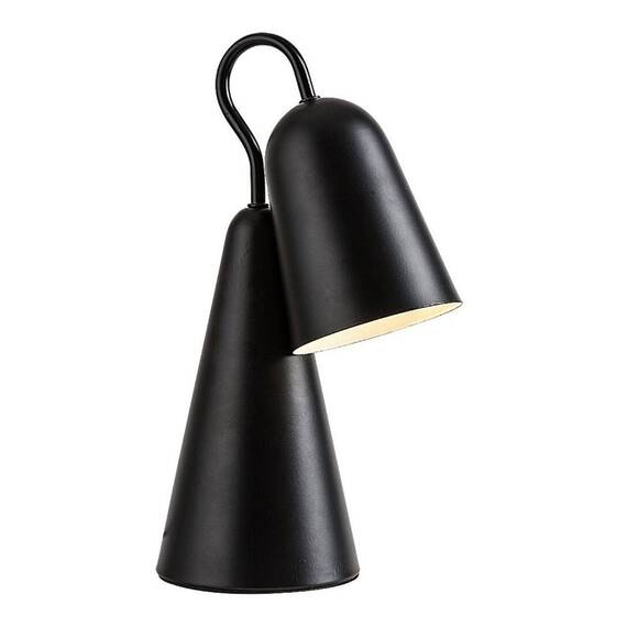 ​Veioza, realizata din metal, abajurul in forma de clopot, design modern si compact, soclu E14, 40 W, 350 x 130 mm, culoare neagra - - Roveli