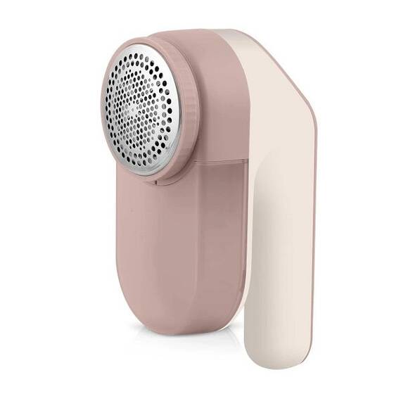 ​Aparat de curatat scame electric, lame din otel inoxidabil, ecran LCD, 3 niveluri de intensitate a puterii, recipient mare de 120 ml, baterie 2000 mAh, roz si alb - - Roveli