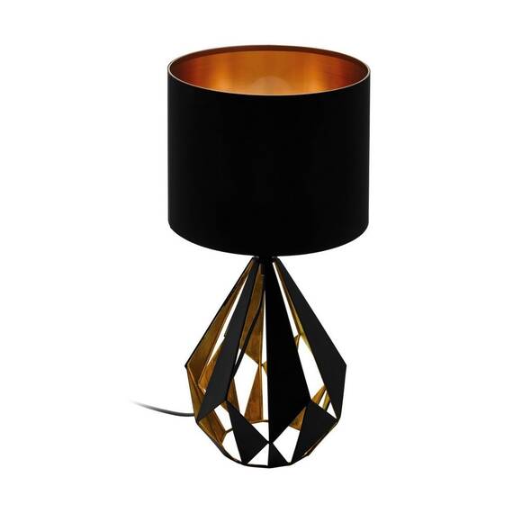 ​Veioza, constructia din otel, stil industrial, design robust, sursa cu soclu E27, 60 W, 510 x 250 mm, negru si cupru - 2- Roveli