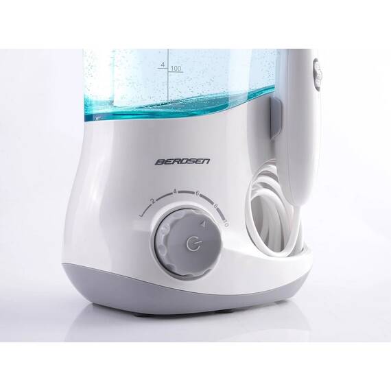 ​Irigator dentar stationar, 10 niveluri de jet, 1400 de impulsuri pe minut, presiune mai mare - 110 PSI ,cronometru, 6 duze, functionare silentioasa - 2- Roveli