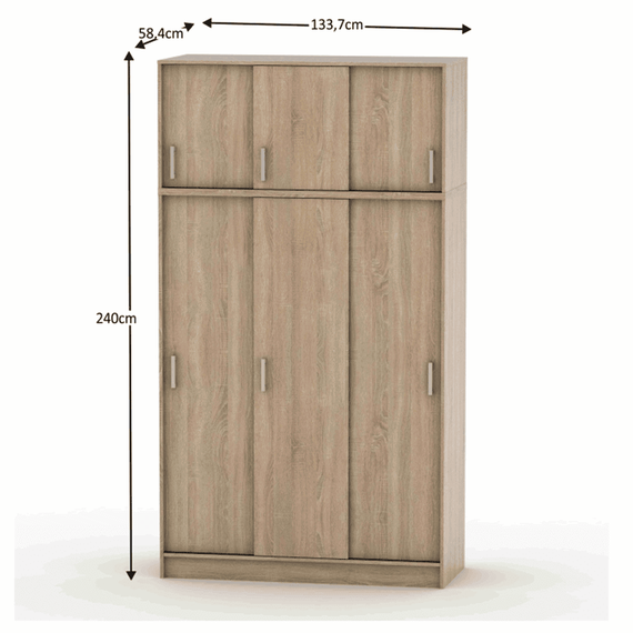 Dulap, stejar sonoma, BETTY 4 BE04-010-00 - 4- Roveli
