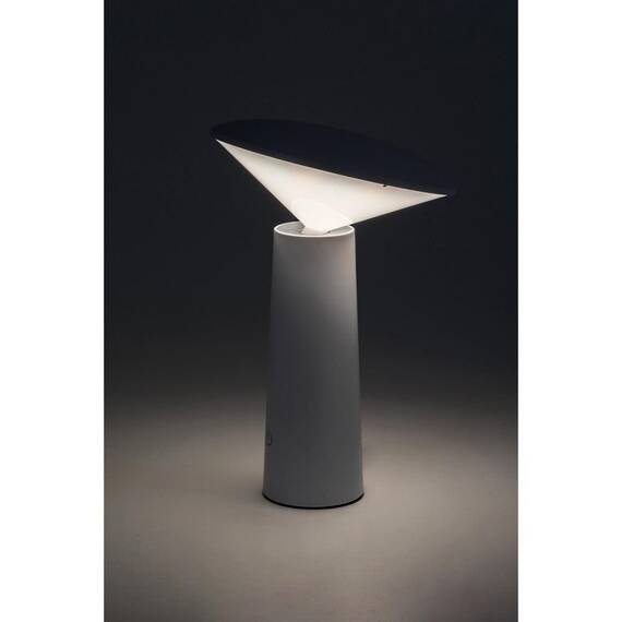 ​Veioza LED pentru exterior, realizata din plastic, abajur in forma de diamant, lumina calda, neutra, rece, bateria integrata de 3.7 V 2000 mAh, cablu USB-C, 3 W, alb - 3- Roveli