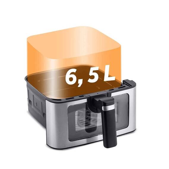 ​Friteuza cu aer Berdsen, tava de copt din otel inoxidabil, panou tactil intuitiv, reglarea temperaturii pana la 200°C, programe automate pentru diverse feluri de mancare, 6,5 litri, 1700 W - 3- Roveli