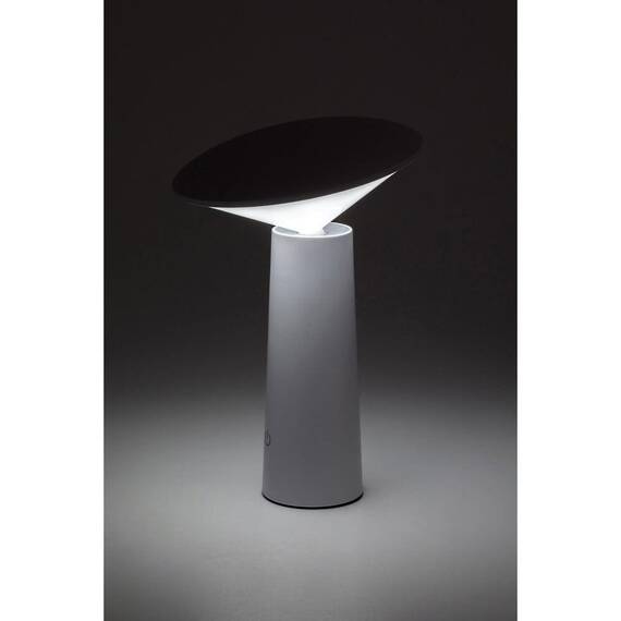 ​Veioza LED pentru exterior, realizata din plastic, abajur in forma de diamant, lumina calda, neutra, rece, bateria integrata de 3.7 V 2000 mAh, cablu USB-C, 3 W, alb - 4- Roveli