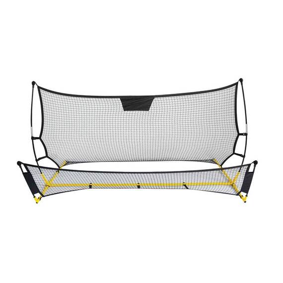 ​Poarta de fotbal Neo Sport 2 in 1 cu doua fete, cadru stabil din otel, plasa din material PE durabil, 4 cuie de montare inclusi, 210 x 120 x 35 cm, negru - 4- Roveli