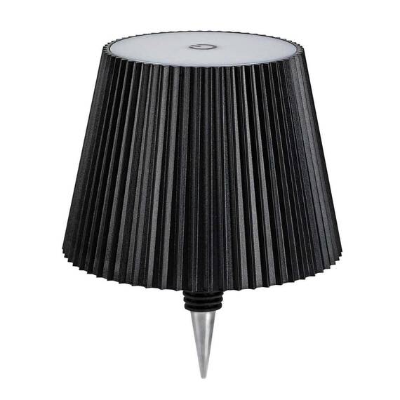 ​Veioza LED pentru exterior, realizata din plastic, design modern si sofisticat, acumulator de 3.7 V si 2000 mAh, cablu USB-C, 2 W, IP44, lumina calda, negru - 5- Roveli