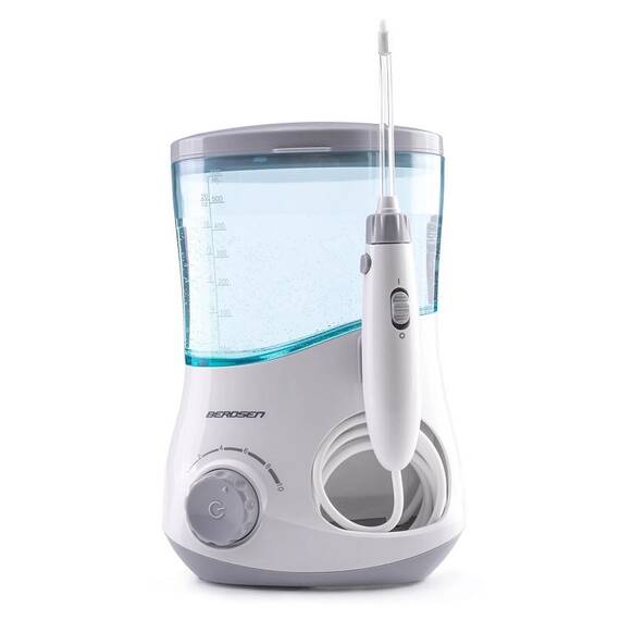 ​Irigator dentar stationar, 10 niveluri de jet, 1400 de impulsuri pe minut, presiune mai mare - 110 PSI ,cronometru, 6 duze, functionare silentioasa - 5- Roveli