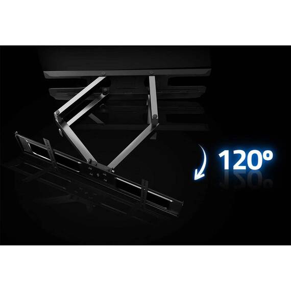 ​Suport TV Humberg, din otel, pentru ecrane de 32-70 de inci, 45 kg, kit complet de asamblare, reglarea verticala de la -5° pana la 12°, rotatia de pana la 120° - 6- Roveli