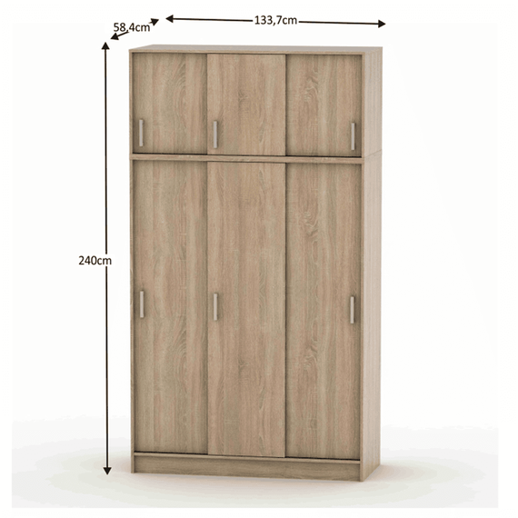 Dulap, stejar sonoma, BETTY 4 BE04-010-00 - 3- Roveli