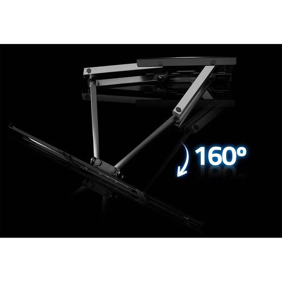 ​Suport TV Humberg, din otel, pentru ecrane de 25-70 de inci, 50 kg, kit complet de asamblare, reglarea verticala de la -5° la 15°, rotatia de pana la 160° - 7- Roveli