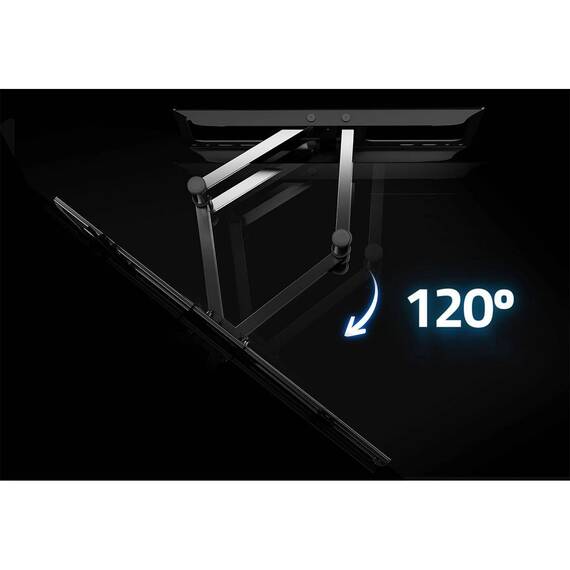 ​Suport TV Humberg, din otel, pentru ecrane de 32-80 de inci, 70 kg, kit complet de asamblare, reglarea verticala de la -5° pana la 8°, rotatia de pana la 120° - 8- Roveli