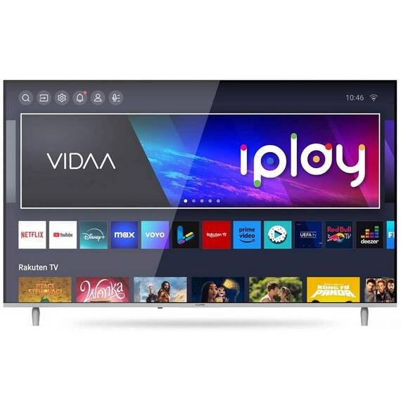 Televizor Allview LED Smart 65iPlay6300-U, 4K UHD, 3840 x 2160 pixeli, diagonala 165 cm, DNR, Adaptive contrast, Expert mode, Dolby Audio, Stereo, sistem operare VIDAA, clasa F - - Roveli