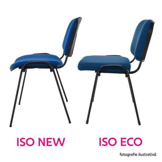 Scaun de birou, roşu, ISO NEW - 2- Roveli